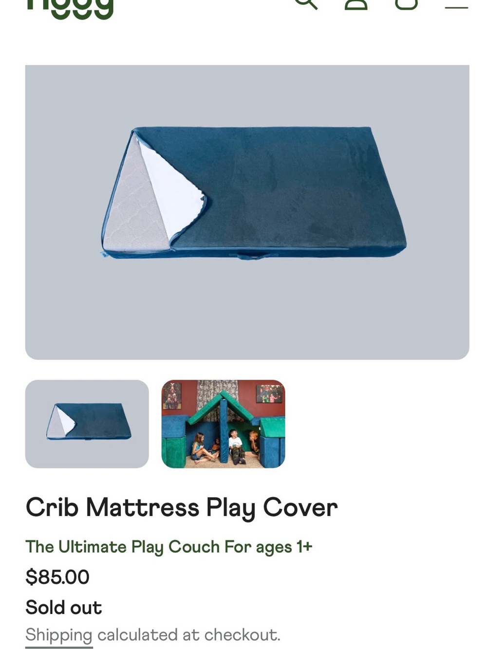 Figgy Crib Mattress Play Cover in Ocean